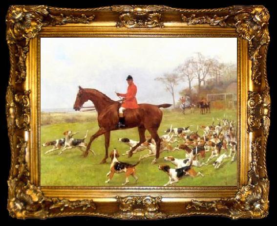 framed  unknow artist Classical hunting fox, Equestrian and Beautiful Horses, 109., ta009-2